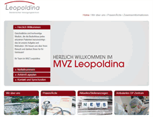 Tablet Screenshot of mvz-leopoldina-gesundheitspark.de